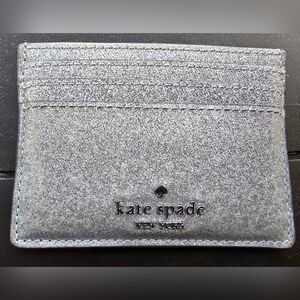 Kate Spade Glitter Card Holder - Silver